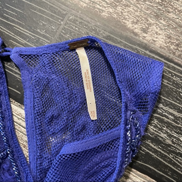 Free People Indigo Bodycon Backless Mini Dress Women’s Size XS Cotton - Picture 5 of 11